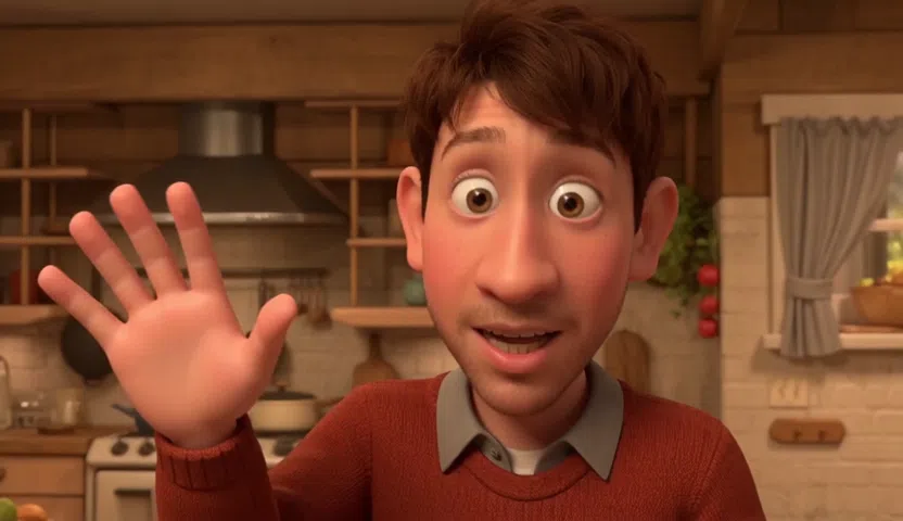 Animated Pixar-style clip, Oliver character